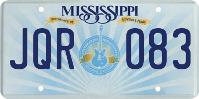 MS license plate JQR083