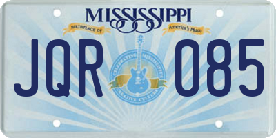 MS license plate JQR085