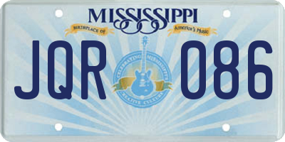 MS license plate JQR086