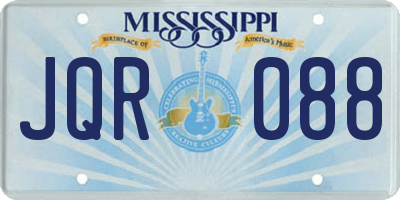 MS license plate JQR088