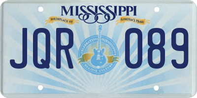 MS license plate JQR089