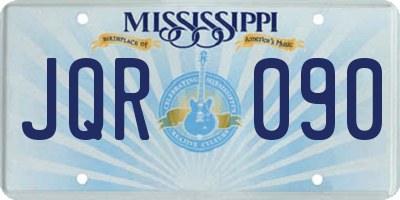 MS license plate JQR090