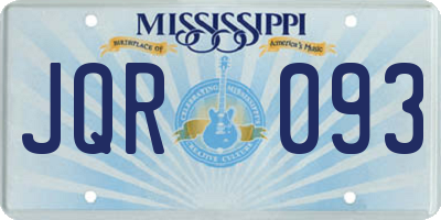 MS license plate JQR093
