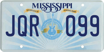 MS license plate JQR099