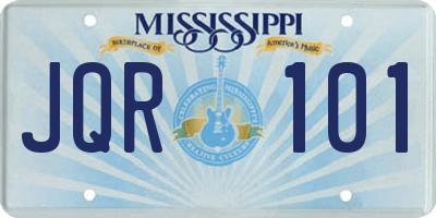 MS license plate JQR101