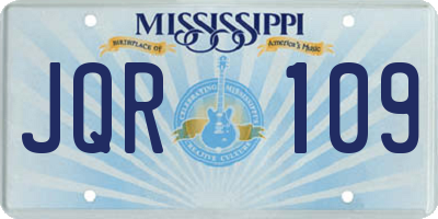 MS license plate JQR109