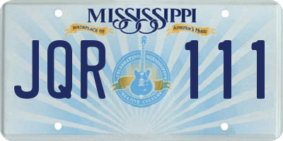 MS license plate JQR111