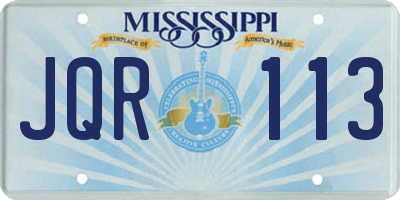 MS license plate JQR113