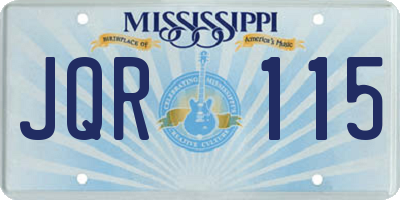 MS license plate JQR115