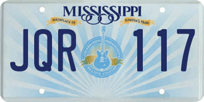 MS license plate JQR117
