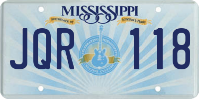 MS license plate JQR118
