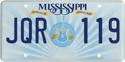 MS license plate JQR119