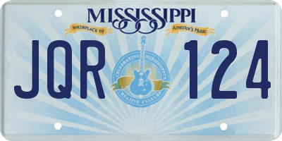 MS license plate JQR124