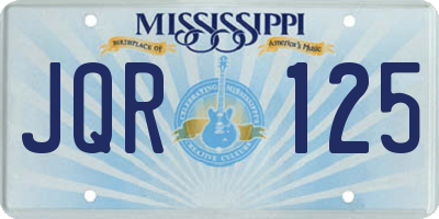 MS license plate JQR125