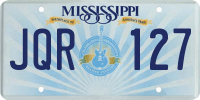 MS license plate JQR127