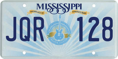 MS license plate JQR128