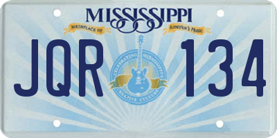 MS license plate JQR134