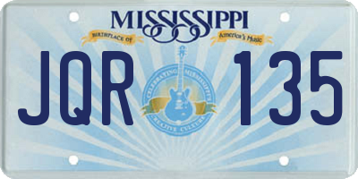 MS license plate JQR135
