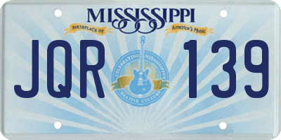 MS license plate JQR139