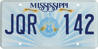 MS license plate JQR142
