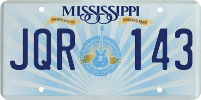 MS license plate JQR143