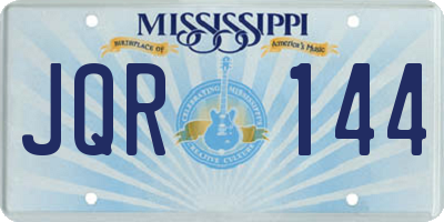 MS license plate JQR144