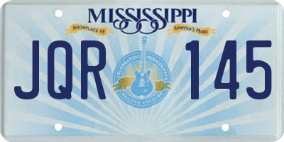 MS license plate JQR145