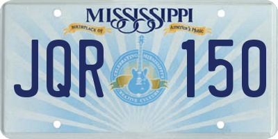 MS license plate JQR150