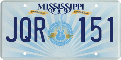 MS license plate JQR151