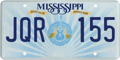 MS license plate JQR155