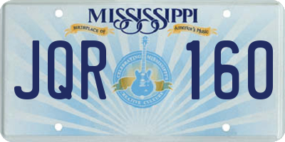 MS license plate JQR160