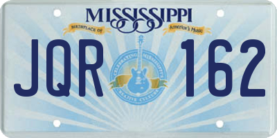 MS license plate JQR162