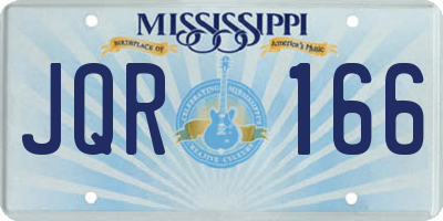 MS license plate JQR166