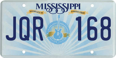 MS license plate JQR168
