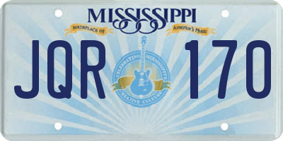 MS license plate JQR170