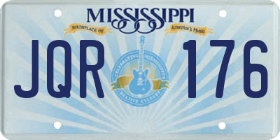 MS license plate JQR176