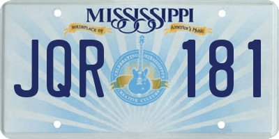 MS license plate JQR181