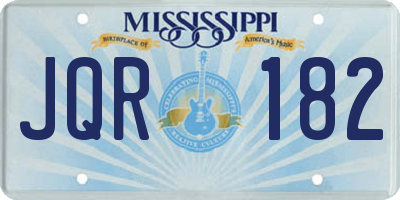 MS license plate JQR182
