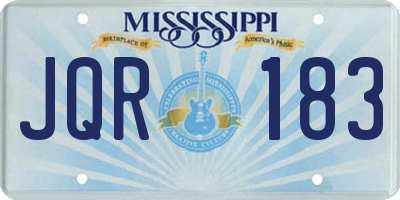 MS license plate JQR183