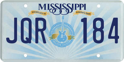 MS license plate JQR184
