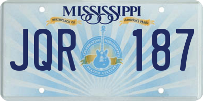 MS license plate JQR187