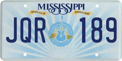MS license plate JQR189