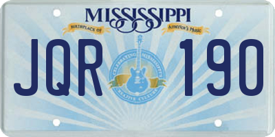 MS license plate JQR190