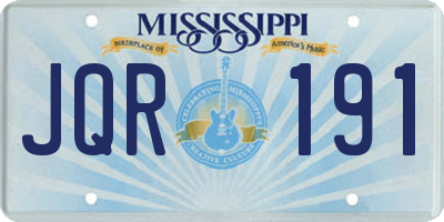 MS license plate JQR191