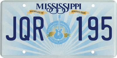 MS license plate JQR195