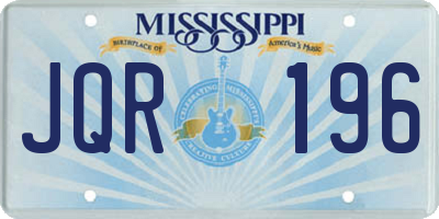 MS license plate JQR196