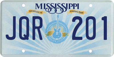 MS license plate JQR201