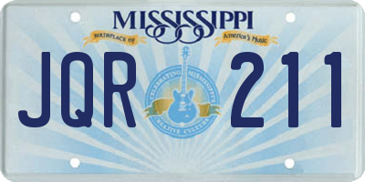 MS license plate JQR211