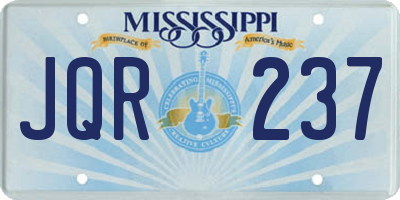 MS license plate JQR237