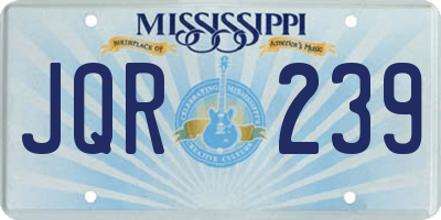 MS license plate JQR239